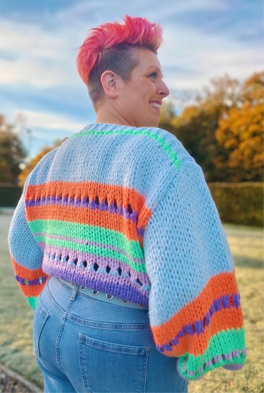 Nickie Strik Blå  billede 3