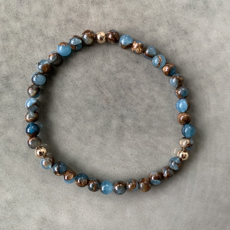 Impression jaspis armbånd 4mm