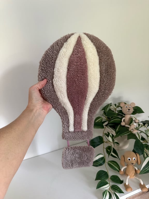 Tuftet luftballon - Håndlavet vægkunst i 100% uld.  billede 2