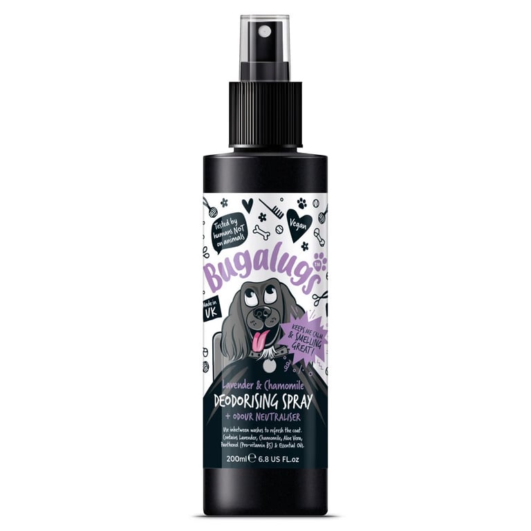 Bugalugs Duftspray med lugtfjerner med duft af Lavendel og Kamille (200ml)