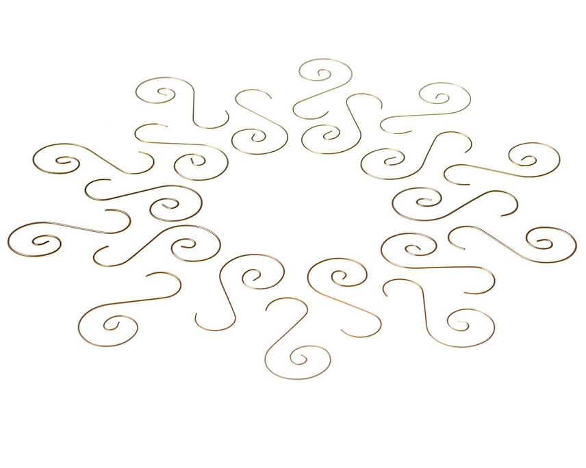 KROGE TIL OPHÆNGNING AF JULEKUGLER - GULD 10 stk