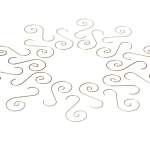 KROGE TIL OPHÆNGNING AF JULEKUGLER - GULD 10 stk – produktbillede