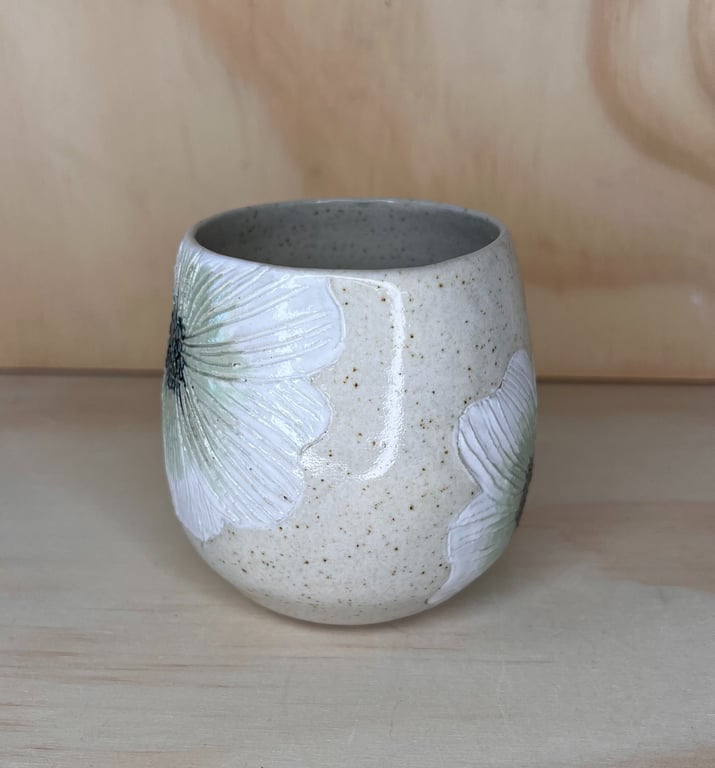 Kop med sommerblomst GRØN  billede 3