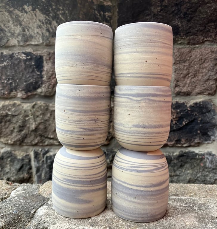 Marmoreret kop, lavendel  billede 6