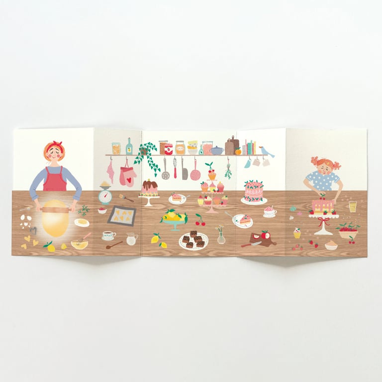 Fødselsdagsbagning – foldekort  billede 4