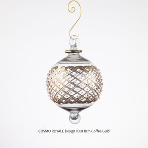 JULEKUGLE DESIGN 1001 COFFEE MED GULD – produktbillede