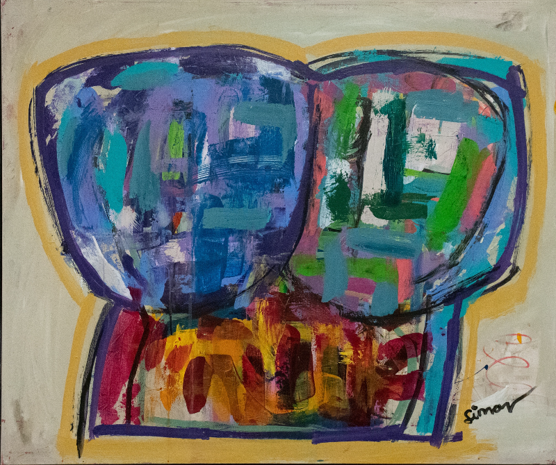#1123 Maleri 100X120cm billede 2