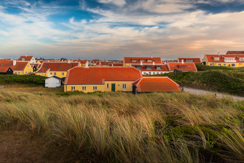 Udsigten over Gammel Skagen smuk sommerdag