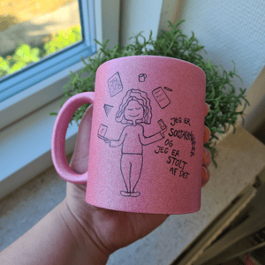 Krus: Jeg er socialrådgiver og jeg er stolt af det Pink Glimmer – produktbillede