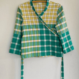 Winnie-bindebluse i 50’er tern – produktbillede