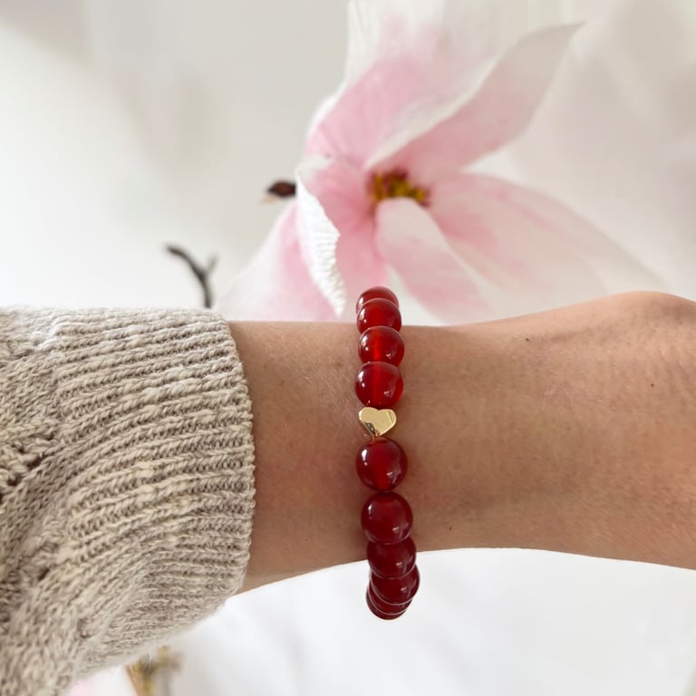 MEGA ARMBÅND KARNEOL billede 2
