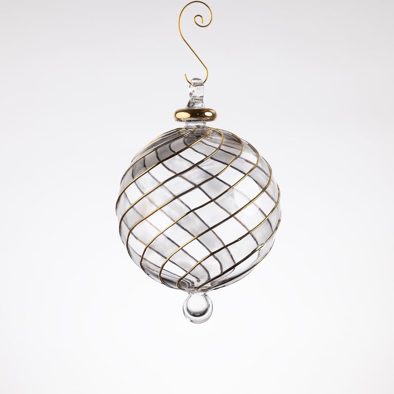 JULEKUGLE DESIGN 1004 COFFEE MED GULD billede 3