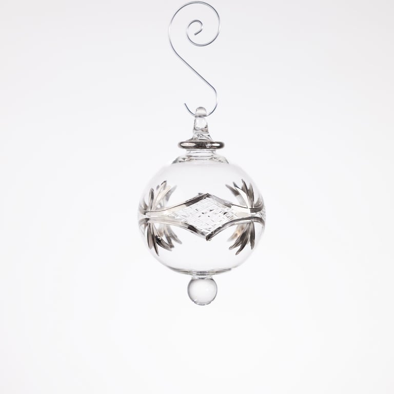 JULEKUGLE DESIGN 1015 KRYSTAL MED GULD ELLER HVIDGULD billede 2