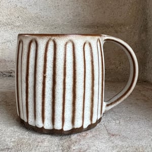 Rillet espressokop - hvid – produktbillede