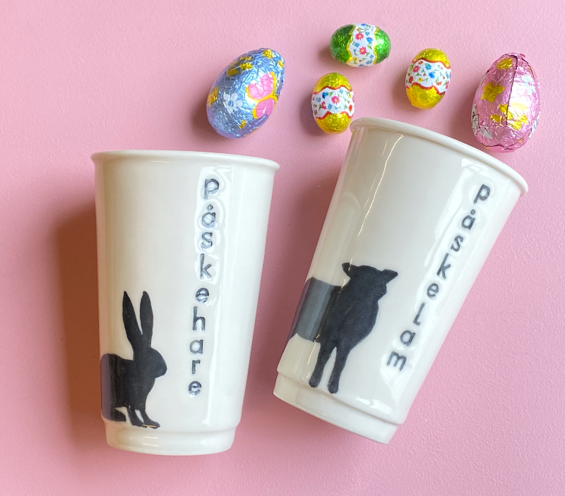 Påskekrus med lam eller hare