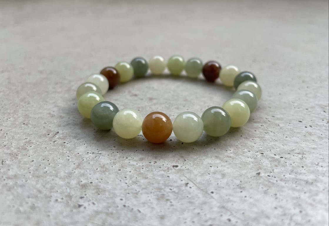 Multi Grøn Jade Nefrit Grande - Kvalitet AA