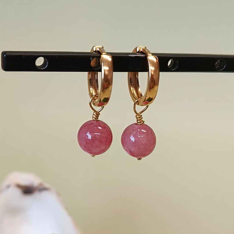 Hyben-blomst øreringe billede 2