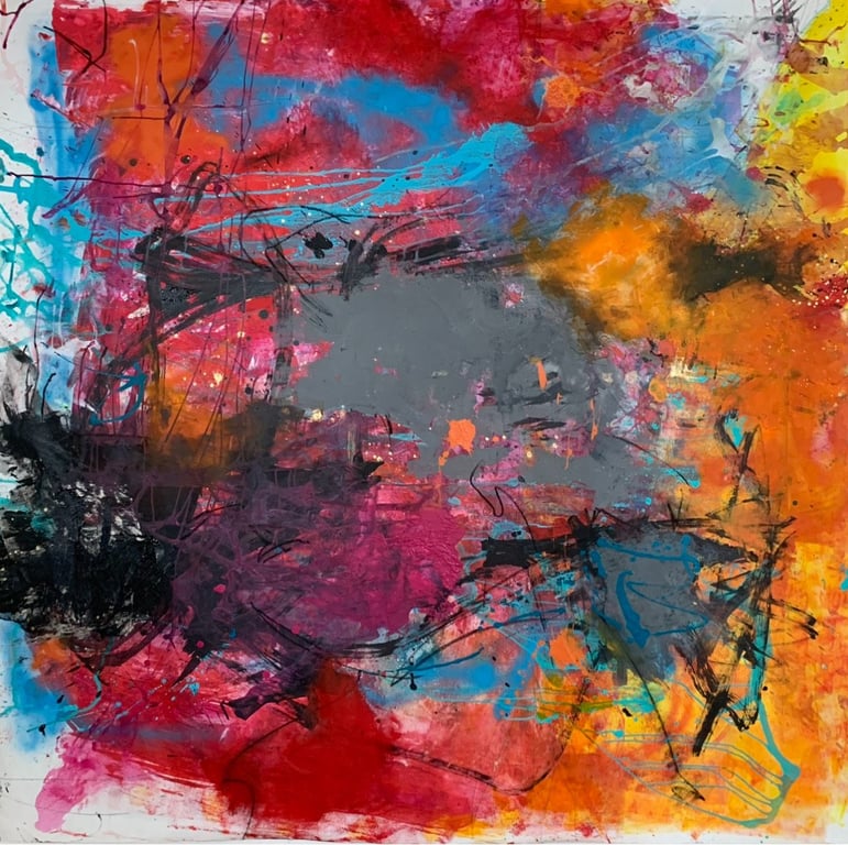 MALERI Eventyret med de små hundepoter  i maleriet billede 3