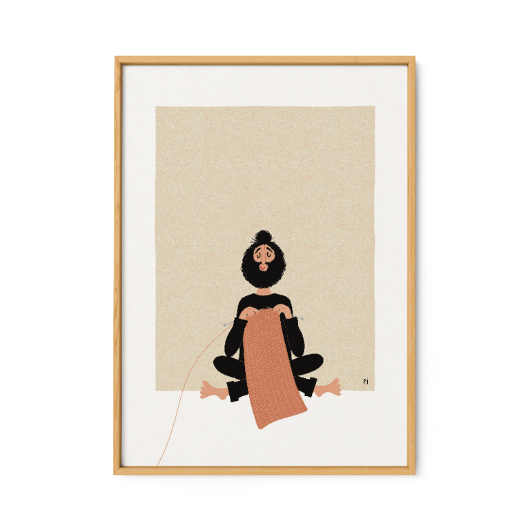 Brun hjemmestrik – plakat billede 2
