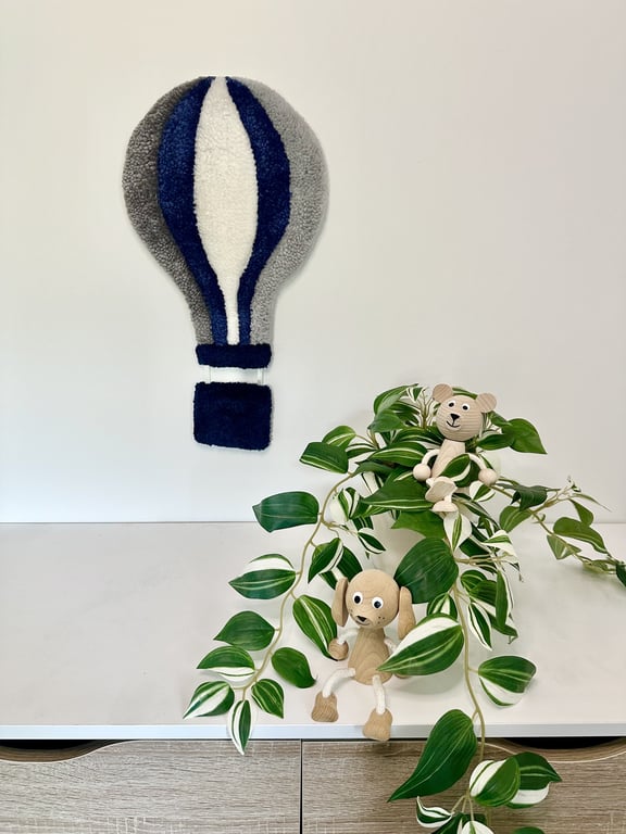 Tuftet luftballon - Håndlavet vægkunst i 100% uld. billede 2