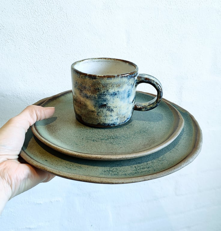 TALLERKEN Ø23 MAT BLÅ billede 2