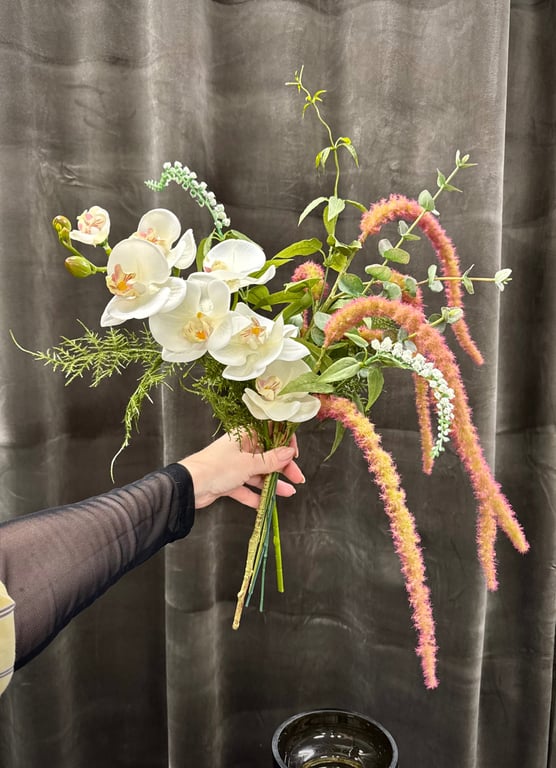 Orkidé buket hvid  billede 7