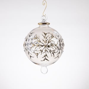 JULEKUGLE DESIGN 1014 COFFEE MED GULD – produktbillede