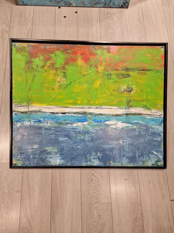 #1312  80 x 100 cm med ramme  SOLD billede 2