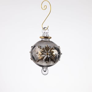 JULEKUGLE DESIGN 1007 COFFEE MED GULD – produktbillede