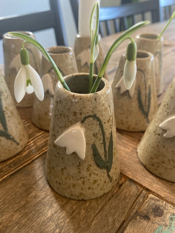 lille vase med vintergæk 