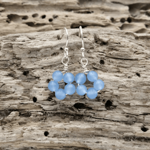 Blå jade ørekroge. – produktbillede