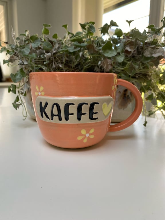 Orange Kaffe-kop