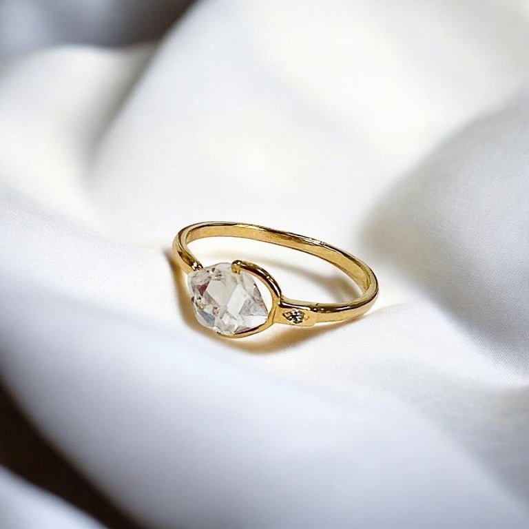 BeYou ring med en Herkimer diamant nr. 8