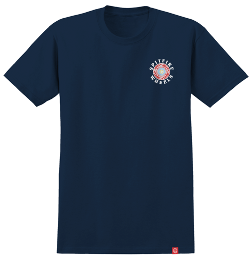 Spitfire O.G. T-shirt, Dark Navy w. Multi Color Swirl, Str. L  (3)