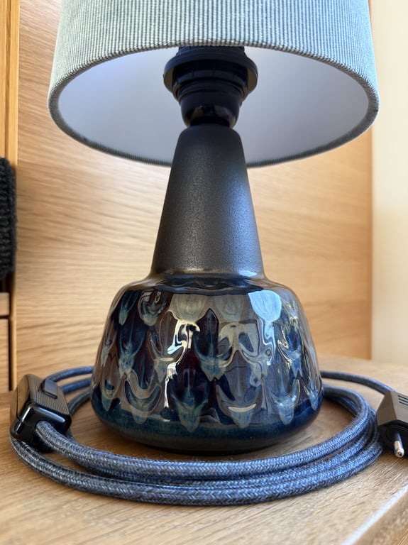 Upcycled vintage bordlampe - Søholm Keramik billede 2