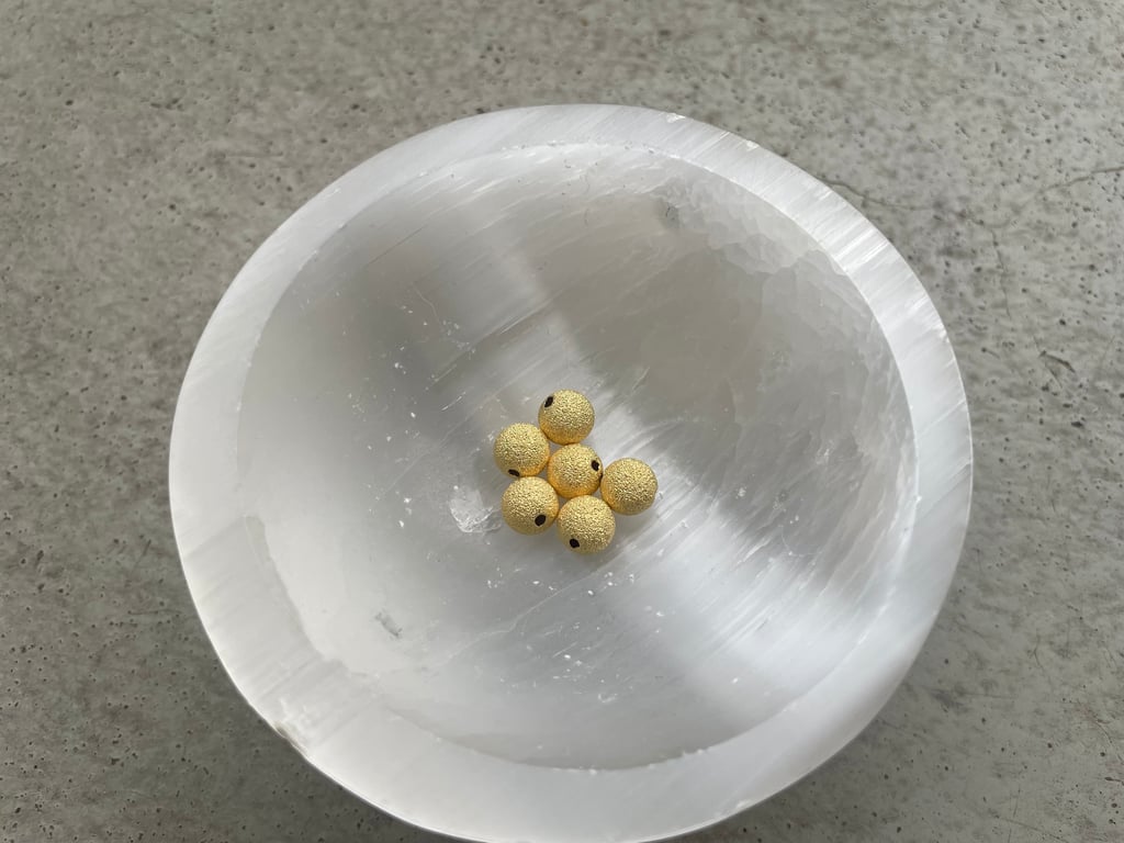 Børstet perle 8,5 mm - 18 karat forgyldt Sterlingsølv billede 2