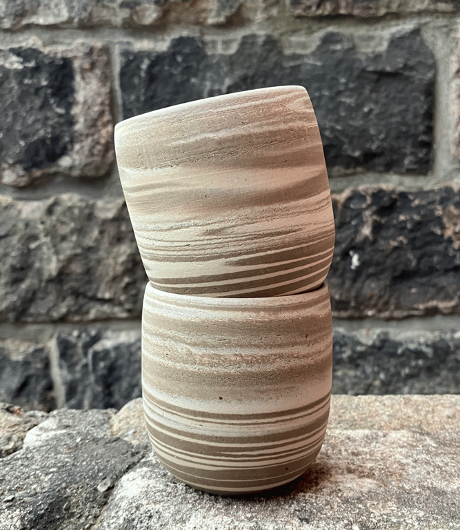 Marmoreret kop, cappuccino