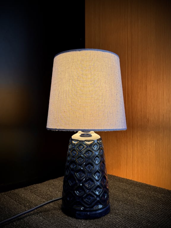 Upcycled vintage bordlampe - L. Hjorth  billede 3