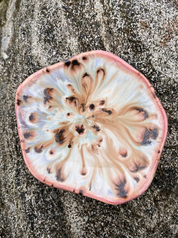 Smykkeskål. D: 9 cm billede 2