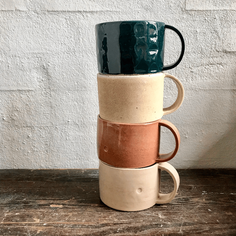 Kop med hank, petrolblå billede 2