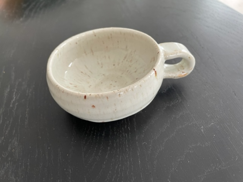 Espressokop gråhvid Ø = 8 cm h = 4 cm