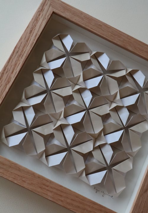 20x20cm foldet papirværk, Indrammet 