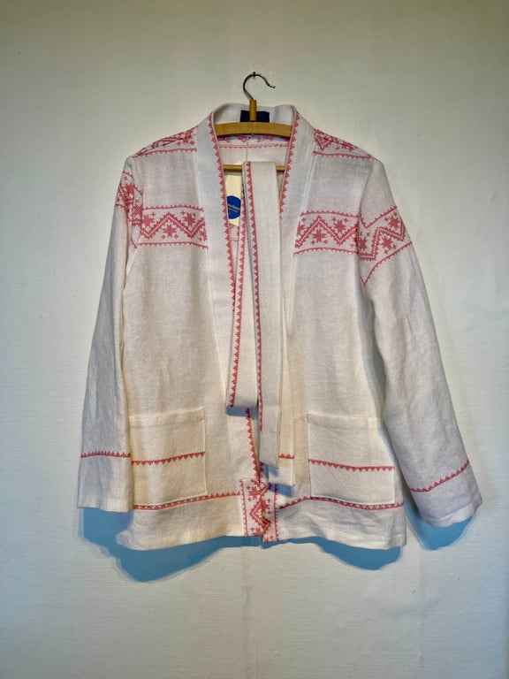 Ingrid-jakke med lyserødt broderi billede 6