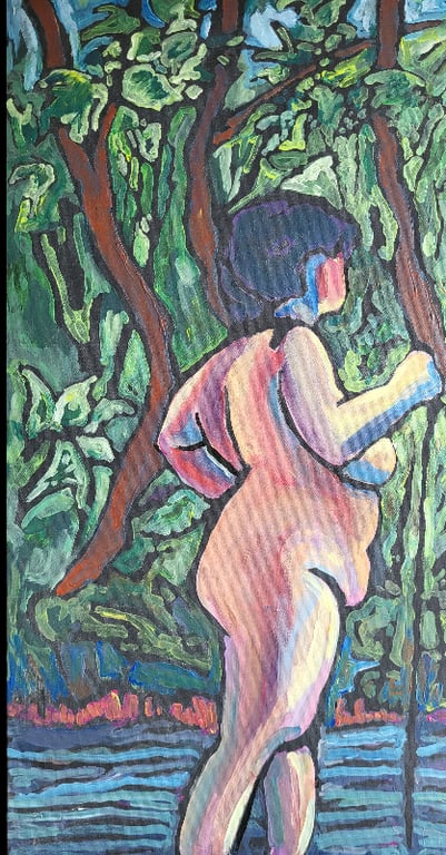 Qroquis - akryl på lærred - 40 x 80 cm