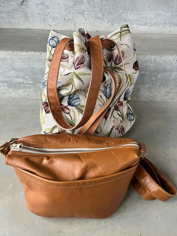 Crossbody i skind billede 3