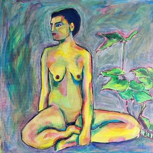 Qroquis - akryl på lærred - 80 x 80 cm – produktbillede