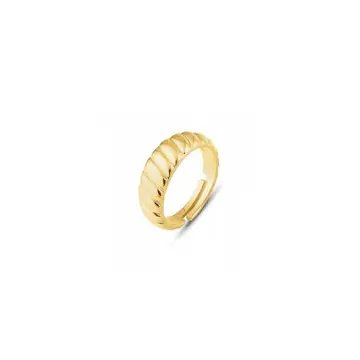 Croissant ring – guld Justerbar (3)