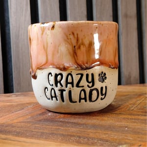 Crazy catlady lyserød/orange – produktbillede