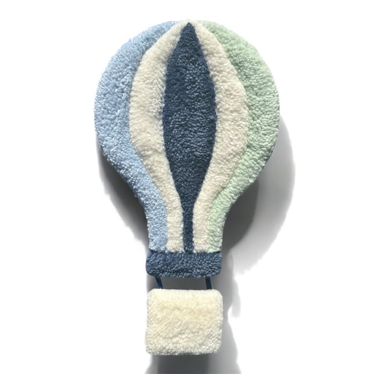 Tuftet luftballon - Håndlavet vægkunst i 100% uld. billede 3