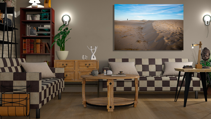  Sand strukturer på Råbjerg mile i Skagen lige efter solnedgang billede 2